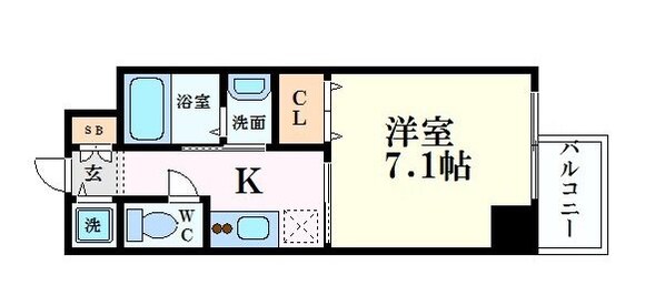 阿波座駅 徒歩8分 4階の物件間取画像